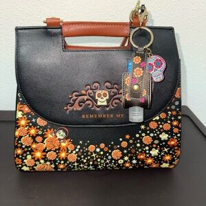 Disney Pixar Coco Loungefly “Remember Me” Top Handle Bag + Hand Sanitizer